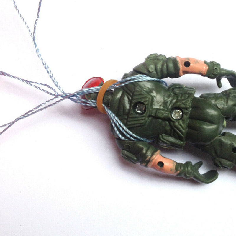 5pcs Plastic Army Playset 9cm Soldier Paratroopers Action Figures Collectibles