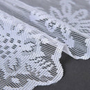 White Christmas Snowflake Floral Lace Rectangular Tablecloth for Wedding Pa E1K5