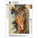 5D DIY Full Drill Diamond Painting Horse Head Cross Stitch Embroidery Decor K
