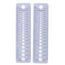 2 x Knitting Gauge Ruler Plastic Needle Size Inches/cm Weaving Tools Tool OZ