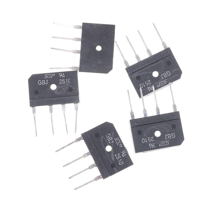 5Pcs GBJ2510 2510 25A 1000V Single Phases Diode Bridge Rectifier Kw