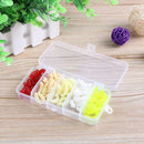 100pcs 5 Colors 24mm Soft Bread Worm Fishing Lure Rubber Maggot Bait w/ Box