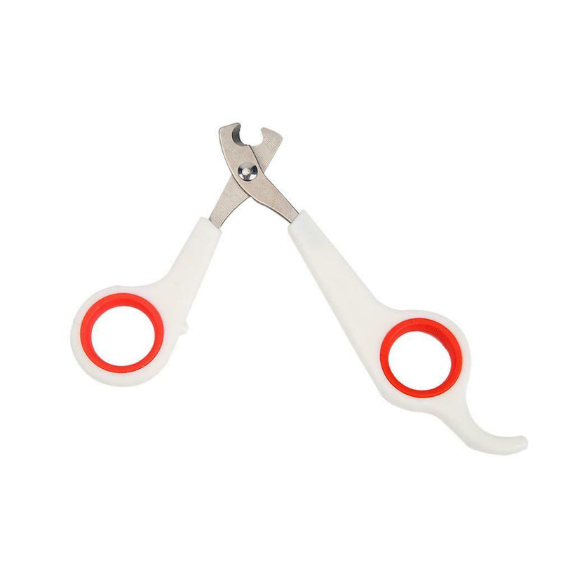 Stainless Steel Pet Nail Toe Scissors Dog Cat Claw Grooming Clipper (White)