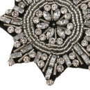 2xRhinestone Applique Beaded Eight Pointed Star Patches Sew on Garment Badge