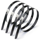 100Pcs/Lot,4.6Mmx300Mm Pvc Plastic Coated Ss304 Stainless Steel Cable Tie