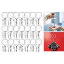 50Pcs Split Key Rings with Chain Open Jump Rings Key Chain Keyring Findings 25mm