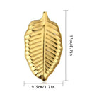 Stainless Steel Towel Trays, Golden Leaf Jewelry Bowl Dish, Muti-Function C