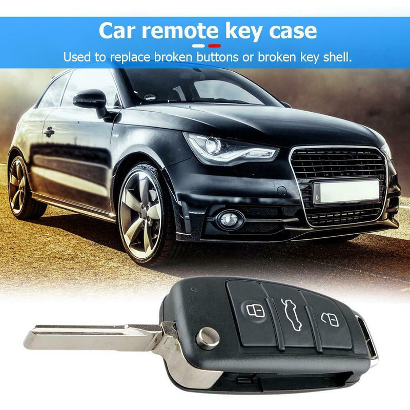 Car Remote Key Shell 3 Button Flip Folding Key Case Blank for Audi A3 A4 A6 A