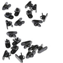 10 Pieces Spare Clip for Microphone Headphone Headset Earphone Cable,Black