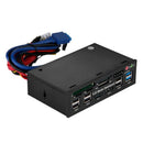 Multifuntion 5.25" Media Dashboard Card Reader USB 2.0 USB 3.0 20 pin e-SAT