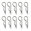 10 Pieces Marine Stainless Steel R Retaining Clip Spring Cotter Pin 3x50mm