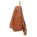 Women Backpack PU Leather School Shoulder Bag Casual Rucksacks (Brown) SN9F