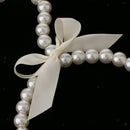 Beaded Bow Scarf Tie Towel Hanger Hook Holder  White with Bowknot