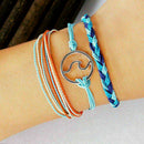 3X/Set Women Handmade Multi-color Bohemian Weave Bracelet Knot Bangles Rope Z1W1