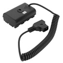 Dummy Battery to D Tap Spring Coiled Power Cable for Sony NP F550 Monitor Bank