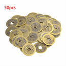 50pcs Feng Shui Coins Chinese Five Emperors Lucky Wealth Good Fortune Coin Brass