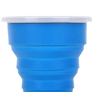 2pcs Foldable Soft Silicone Camping Coffee Mug 300ml Leak-proof Water Cups