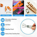60Pcs Stainless Steel Clothes Pegs Hanging Clip Pins Laundry Windproof Clamp Kit