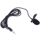 1Pc Portable Microphone Condenser Clip-on Lapel Lavalier Wired Mic 3.5mm JackTE