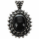 Women Crystal Oval Charm Pendant Chunky Statement Long Chain Bib Necklace G