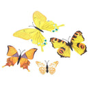 12pcs PVC Butterfly Wall Stickers Wedding Party Butterflies  Decr Yellow