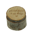 Rustic Wedding Engagement Ring Box Bearer Custom Wooden Ring Holder Case Gift FT