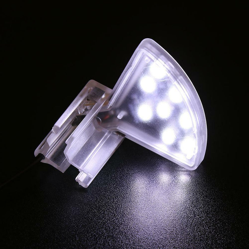 5W Mini Waterproof Clip 8LED Aquarium Light Fish Tank Aquatic Plants Grow Lamp