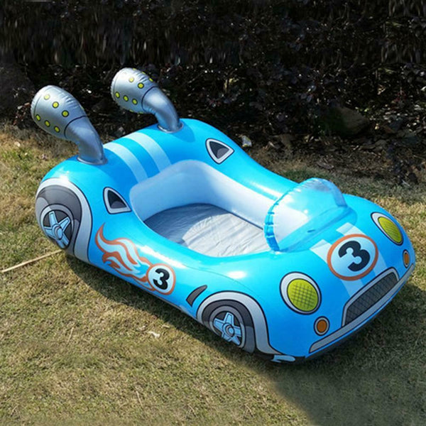 Child Swimming Ring Baby Pool Seat Float Aid Trainer Water Cartoon Boat