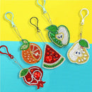 Diy Crystal Pattern Diamond Embroidery 5D Diamond Painting Key Chain Round  B2B1