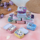 Mermaid mini tin box Sealed jar packing boxes jewelry candy box small storage 3C
