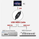 2 IN 1 USB to MIDI Interface Converter Cable PC to Music Studio Keyboard Adapter