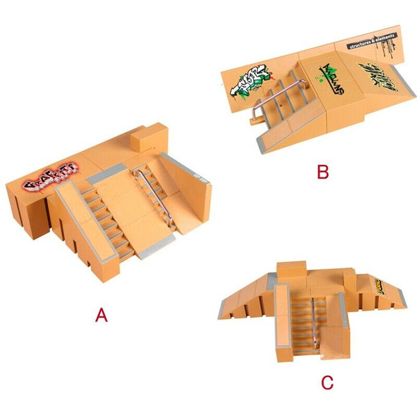Mini Fashion Finger Skate Park Ramp Kits Rain Skateboard Fingers Training P I3Y1