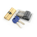 75MM 37.5/37.5 Brass Key Cylinder Door Lock Barrel High Security Anti Snap LockZ