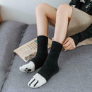 6pairs/set Claw Cotton Floor Socks Fleece Women Calf Length Socks One Size