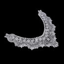 1pc Embroidered Floral Lace Neckline Neck Collar Trim Cloth Sewing Applique OZ
