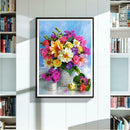 5D DIY Full Drill Diamond Painting Colored Flower Cross Stitch Mosaic Kit