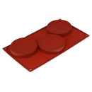3 Cavity Large Round Disc Silicone Mold Shallow Cylinder Classic Mold Shapes Ew