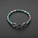 Fashion Colorful Circle Star Black Magnet Stone Anklet Leg Chain Charm Star F2M5