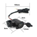 Waterproof 12V Dual Usb Motorcycle Handlebar Install Charger Motorcycle Cha