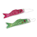 70cm Japanese Windsock Carp Flag Koinobori Sailfish Wind Streamer Green+Pink