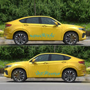 1 Pair Car Stickers Natural Flower Vine Auto Body Styling Decals (Blue)