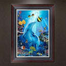 DIY 5D Diamond Painting Dolphins Embroidery Cross Stitch Ornament Crafts