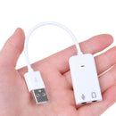 External USB Audio Sound Card Adapter 7.1 Virtual Channel With Cable 3.5mm H Gw