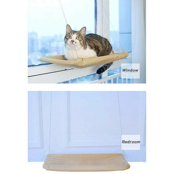 Cat Hammock, Cat Window Perch Sunny Seat with Suction Cups Cat Bed Saving S