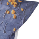 Fashion Cotton and linen Square Pillow cases Gray + yellow flowers B6Q9