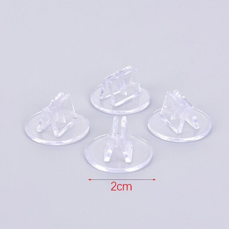 10 Pcs Plastic Cards Stand Unique Transparent Props for Paper Board Games CarME