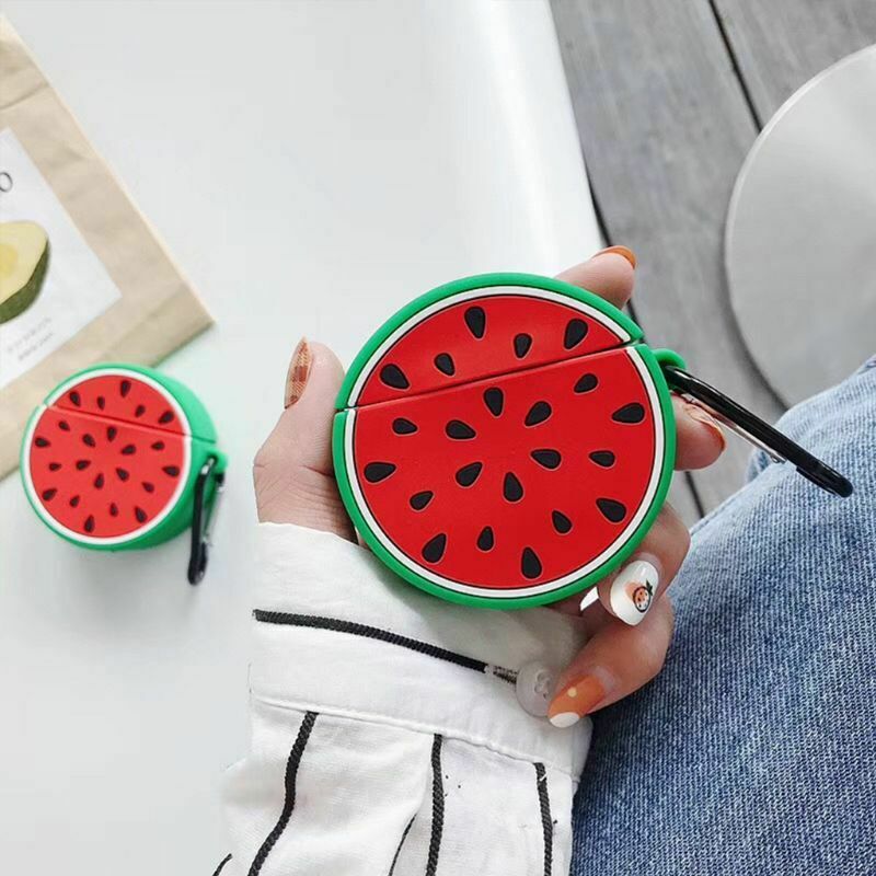 Small Watermelon Pattern Silicone Protective Case Shockproof Cover for Airpods