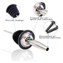 12 Pack Stainless Steel Liquor Bottle Pourers Tapered Spout with Long Dust