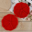 5 round heart-shaped waffle biscuit grade silicone cake mold oven microwave ov%!