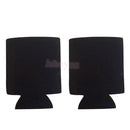 2x Neoprene Beer Can Cooler Soda Beverage Sleeve Holder Wrap Favour Black